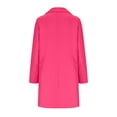 thumbnail image 4 of Womens Long Wool Blend Coat Single Trench Coat RD2 XXL, 4 of 5