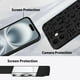 thumbnail image 4 of Funda MZELQ para iPhone 16 con diseño de lazo de silicona, color negro, 4 of 6