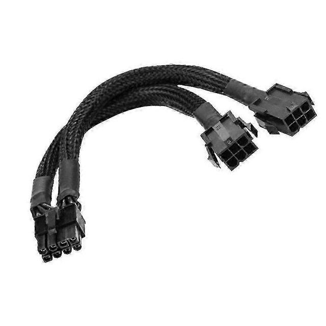 Cable adaptador de alimentación para GPU de 6 pines hembra a 8 pines macho, con funda trenzada de 20 cm.