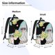 thumbnail image 2 of Disketp Summer Gnome,Cute Gnome print Canvas Backpack Lightweight Travel Daypack Student Rucksack Laptop Backpack-Medium, 2 of 5