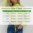 thumbnail image 3 of YUGYXL Women's Long Sleeve Crop Tops Trendy Mock Neck Drawstring Ruched Front Going Out Casual Tee Shirts Green XL, 3 of 7