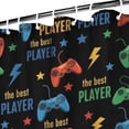 thumbnail image 3 of Colorful Controllers Games Stars Black Pattern Shower Curtain 84"x72" ,Bathroom Decorative Shower Curtains Set with 12 Hooks,Modern Waterproof Washable Shower Curtain, 3 of 6