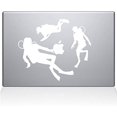 thumbnail image 1 of The Decal Guru 2063-MAC-12M-W Scuba Divers Decal Vinyl Sticker, White, 12" MacBook, 1 of 1
