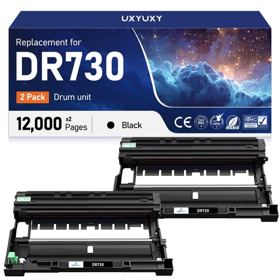 DR730 DR-730 Drum Unit Compatible for Brother Drum DR730 for Brother DR730 DR 730 Drum Unit for Brother DCP-L2550DW HL-L2350DW HL-L2370DW HL-L2390DW MFC-L2750DW MFC-L2710DW Printer (2 Pack)