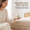 thumbnail image 3 of NYSCURE Cute Ceramic Valentine's Day 3.2 Inch Love Bear Figurine Golden Heart Statue Wedding Shelf Livingroom Decor, 3 of 11