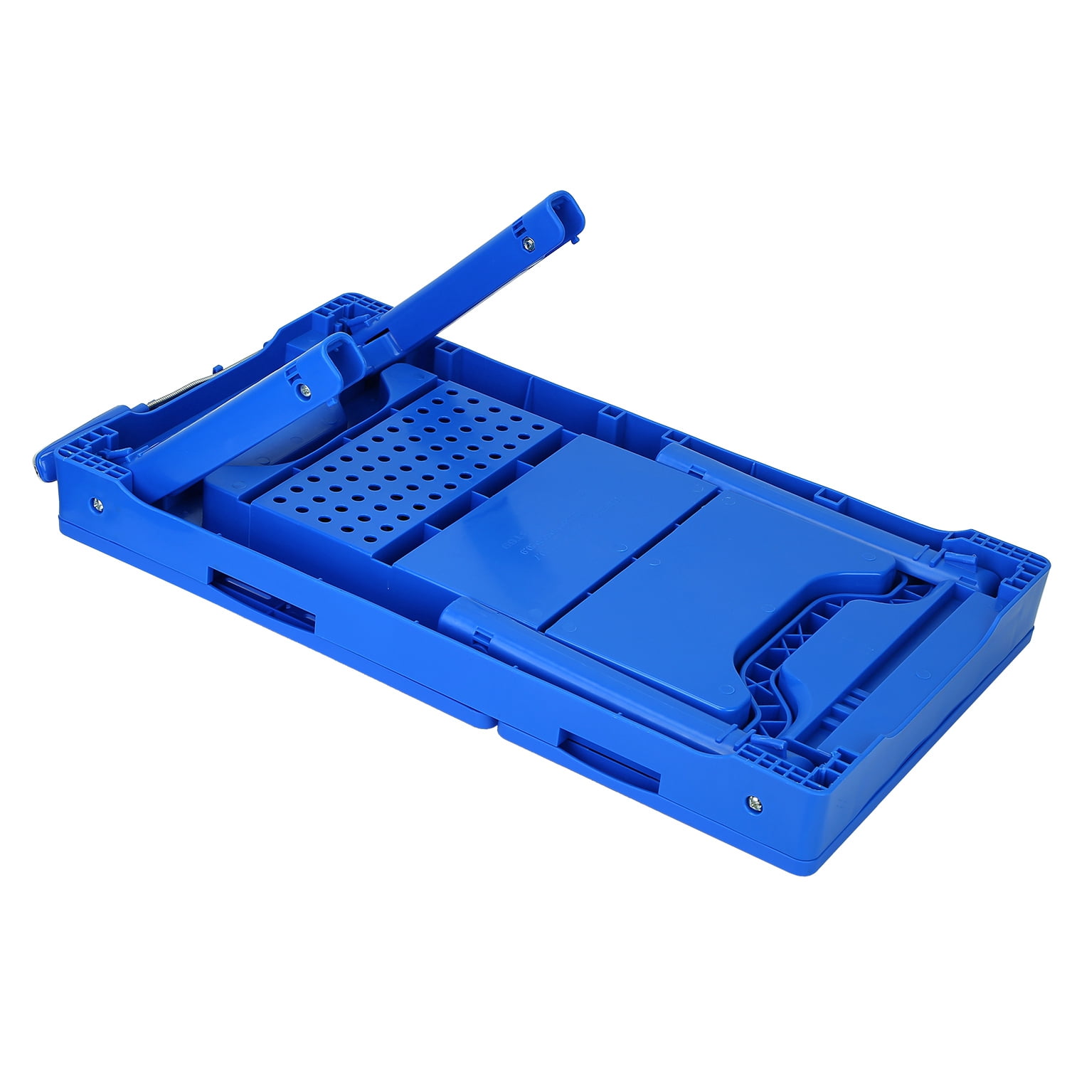 Moclever Foldable Laptop Table Notebook Desk Cooling Fan Mouse Board LED 4 x USB Ports Storage For Home Office Blue