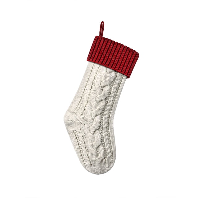 Home Decor Knitted Gift Bag Decorative Socks Pendant Color Matching Increase Stitching Twist 46cm Socks
