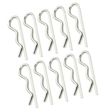 500 Pcs Hook Fastener Clip Silver Pin Portable Pin R Shape Pin R Hitch Pin Hitch Pin Lock Cotter Pin