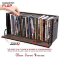 thumbnail image 3 of Stock Your Home DVD Storage Box, Movie Shelf Organizer for Blu-Ray, Video Game Cases, CDs, VHS Tape Display Stand, Disc Holder Can Store Up to 28 DVDs, Faux Leather (Espresso) 2 Pack, 3 of 4