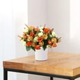 thumbnail image 7 of 21‑Head Artificial Diamond Rose Bouquets, Autumn Color Faux Roses for Wedding and Home Staircase Decor, Real Touch Fake Floral Centerpieces for Indoor Decoration, 11.8in/30cm, B, 7 of 7
