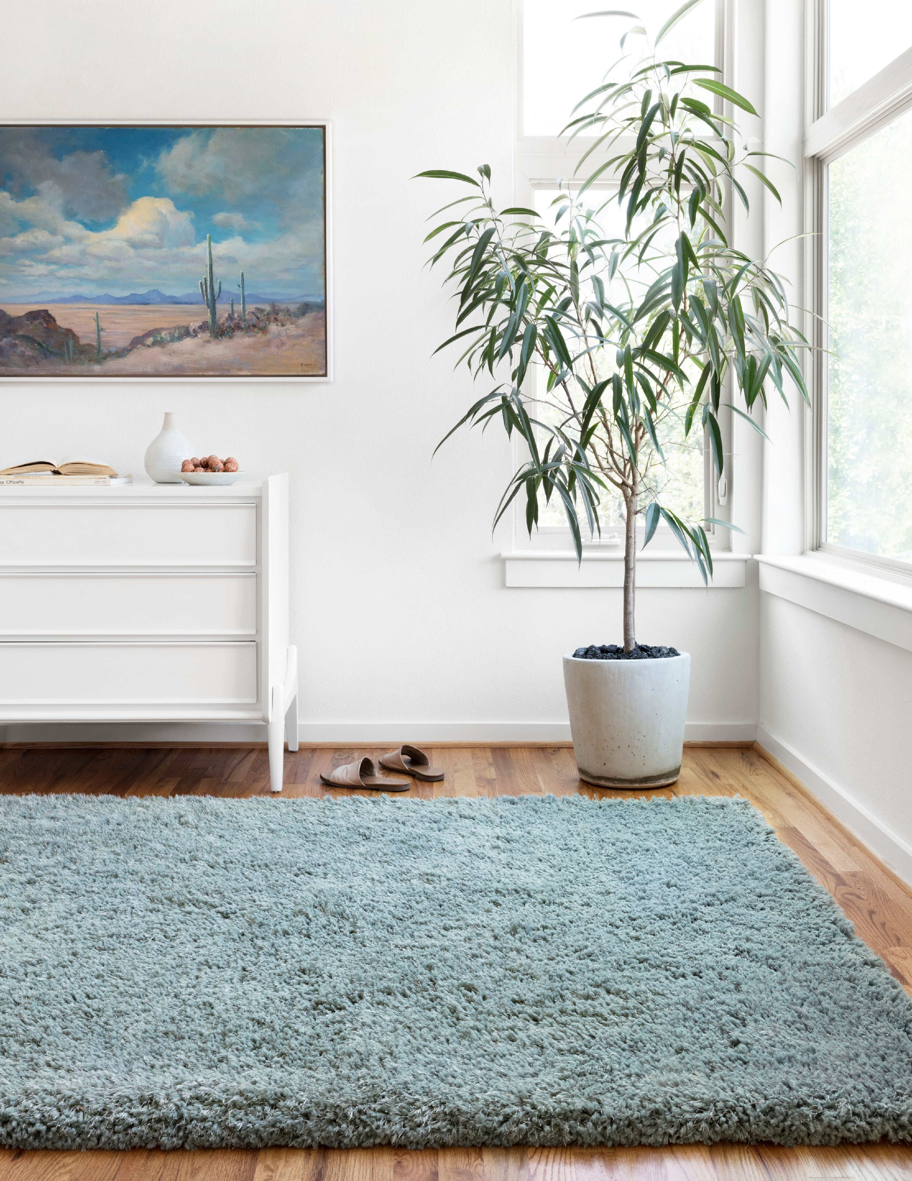 Loloi Mila Shag Solid Spa Area Rug