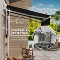thumbnail image 5 of 8' x 6.6' Manual Retractable Patio Awning, Outdoor Sun Shade Canopy for Deck or Window, Black, 5 of 6