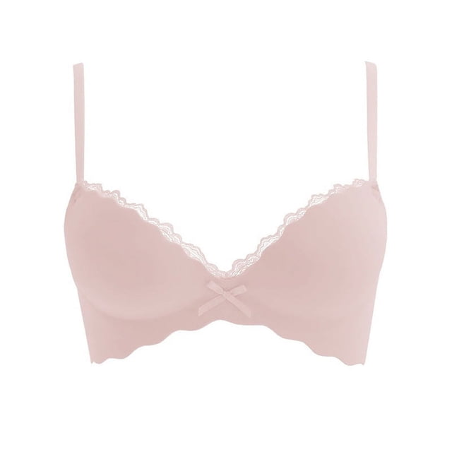 Sujetador de una pieza grande para mujer sin aros, cómodo y sin marcas, ropa interior antiflacidez con fruncido en el pecho pequeño