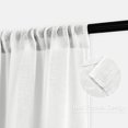 thumbnail image 4 of XWZO Semi Sheer Linen Curtains,Privacy Enhancing & Light Filtering Rod Pocket Cortina Drapes for Living Room with Tiebacks(Off White,W52 x L84 Inch,2 Panels), 4 of 12
