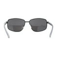 thumbnail image 2 of Xloop Sport Rectangle Metal Rim Color Mirror Officer Sunglasses Black Silver Mirror, 2 of 4