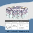 thumbnail image 4 of Mandala Flowers Tablecloth 60x60 Inch Round,Waterproof Table Cloth Cover Decorative for Party and \u200bCamping Holiday Dinning Tabletop Home Décor, 4 of 6