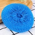 thumbnail image 5 of 3-Piece Non-Scratch Cleaning Brush Set, PP Plastic and PET Fiber Scrubbers for Pots, Dishes, Non-Stick Cookware, Blue, By VINOIC, 5 of 6