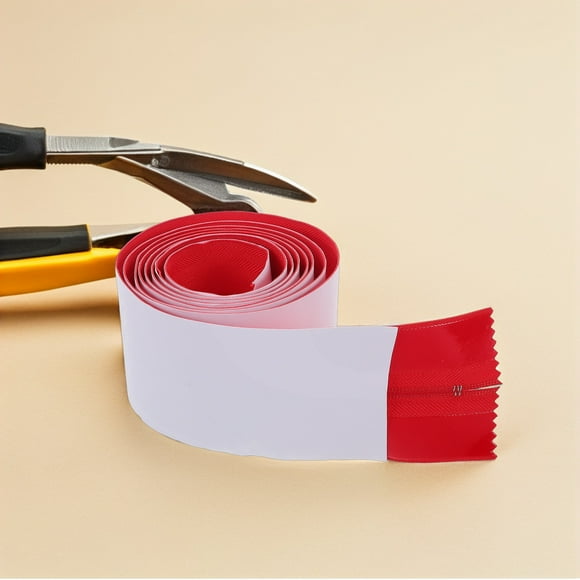 PTOOTP Self Adhesive Red Plastic Zipper Door Dust Barrier for Construction and Home Renovation