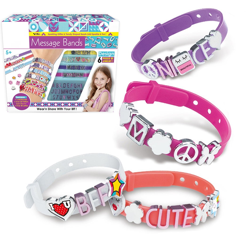Bangcool Girls Bracelet Making Kit Diy Handmade Alphabet Bracelet Kit Jewelry Making Kit Walmart Com Walmart Com