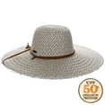 thumbnail image 3 of Round Crown Frayed Brim Straw Sun Hat, 3 of 9