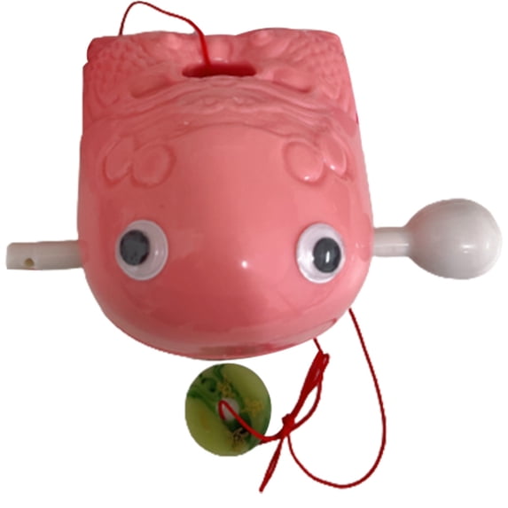 Wooden Fish Temple Block Buddhist Percussion Instrument for Home Office Feng Shui Decoration Pink 3inch