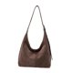 thumbnail image 3 of Bolso tipo hobo multiusos de gamuza sintética para uso diario, fines de semana y trabajo en la oficina. Café, 3 of 9