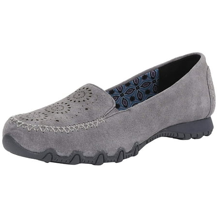 skechers women bikers pedestrian memory foam slip-on moccasin,6.5 m us,charcoal expressway