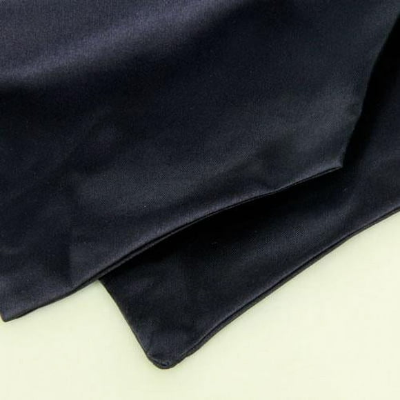 Wweixi Satin Tuxedo Wedding Self Tie Ascot Necktie Cravat Scarf for Men - Black