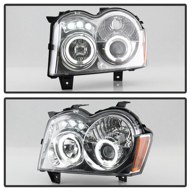 Spyder Auto 5011107 LEDハロプロジェクターヘッドライトChrome/Clear-