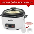 thumbnail image 2 of Brentwood 10-Cups Uncooked/20-Cups Cooked Electric Rice Cooker with Measuring Cup and Spatula, White, RC-5020W, 2 of 5