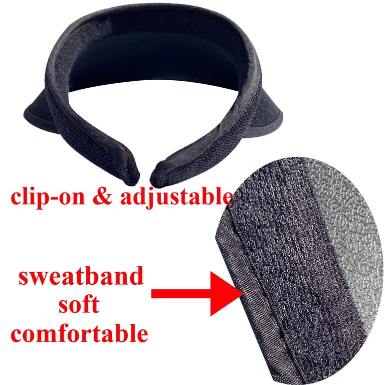 2 Pack Wide Brim Sun Visors Adjustable Clip on Summer Hats UV Protection 2 Pack Visors Hat Women Cloth Wide Brim Clip on Summer Golf  main image 2