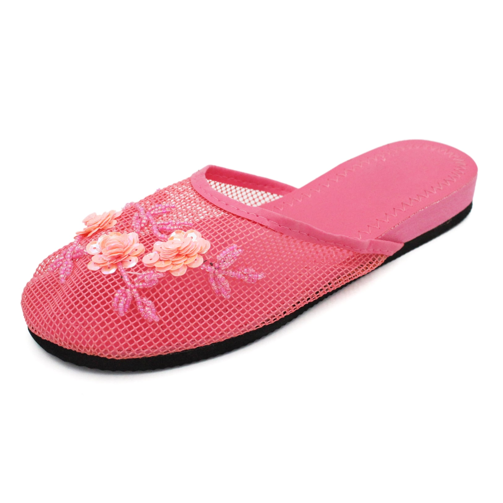 Couple Flip Flops Plum Flora Print Chic Sandals Slipper Rubber Non-Slip Spa Thong Slippers