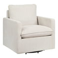 thumbnail image 2 of Furniture of America Olive Linen Fabric Swivel Armchair in Beige, 2 of 8