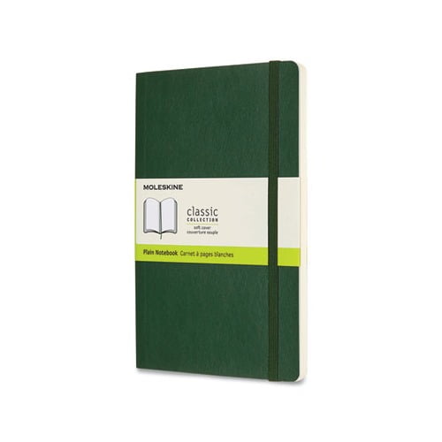 Classic Softcover Notebook 1 Subject, Unruled, Myrtle Green Cover, 8.25 x 5, 96 Sheets