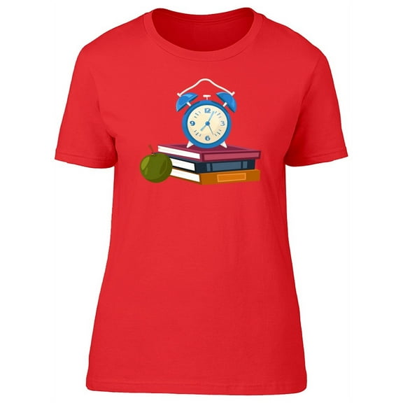 Alarm Clock And Books Tee Women's -Image by Shutterstock