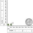 thumbnail image 3 of Gem Stone King 925 Sterling Silver Green Chrome Diopside Teardrop Stud Earrings for Women Men (1.00 Cttw, Gemstone Birthstone, Round 5MM), 3 of 4