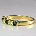 thumbnail image 2 of 2Ct Round Cut Simulated Green Emerald Half Eternity Women's Band Wedding Ring 14K Yellow Gold Plated 925 Silver, 2 of 4