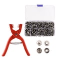 thumbnail image 1 of AMLESO Snap Fastener Five Claw Buckle Installation Tool Accessories Anti Rust 0.36 inch 150 Sets Snaps, 1 of 8