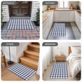 thumbnail image 5 of Navy Blue White Plaid Door Mat Indoor Outdoor, Farmhouse Checkered Buffalo Non Slip Welcome Mat with Rubber Backing, Absorbent Fabric Front Door Mats Entryway Rug for Home Patio Entrance 18"x30", 5 of 8