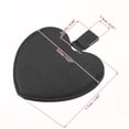 thumbnail image 4 of Espejo compacto en forma de corazón de acero inoxidable, mini espejo de viaje con estuche de cuero de PU, espejo portátil de mano para maquillaje para viajar, acampar, negro, 4 of 7