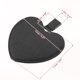 thumbnail image 4 of Espejo compacto en forma de corazón de acero inoxidable, mini espejo de viaje con estuche de cuero de PU, espejo portátil de mano para maquillaje para viajar, acampar, negro, 4 of 7