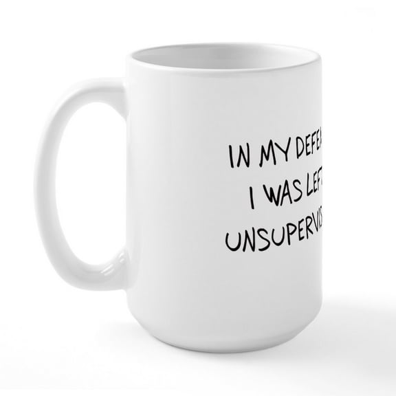 CafePress - UNSUPERVISED Large Mug - 15 oz Ceramic Large White Novelty Mug