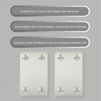 FUTUREORYY - 12Pcs Stainless Steel Furniture Accessories for Repair Work Mending Plates