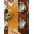 thumbnail image 3 of Table Runner 36 Inches Long for Kitchen Dining, Teal Orange Ombre Dresser Scarf Farmhouse, Dining Table Decorations for Wedding/Parties, Modern Geometric Striped Abstract Art 13 x 36 In, 3 of 9