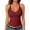 08-Wine, variant on Women's V Neck Halter Ribbed Tank Top, Slim Fit Sleeveless Rib Knit Camisole, Form Fitted Basic Layering Top for Casual Daily Wear 09-White S