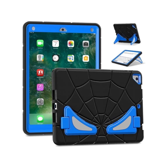 Shockproof Case for iPad 9.7 inch 2017 2018 5th/6th Generation/Air 2/Pro 9.7, Hybrid Rugged Protective Cover with Kickstand