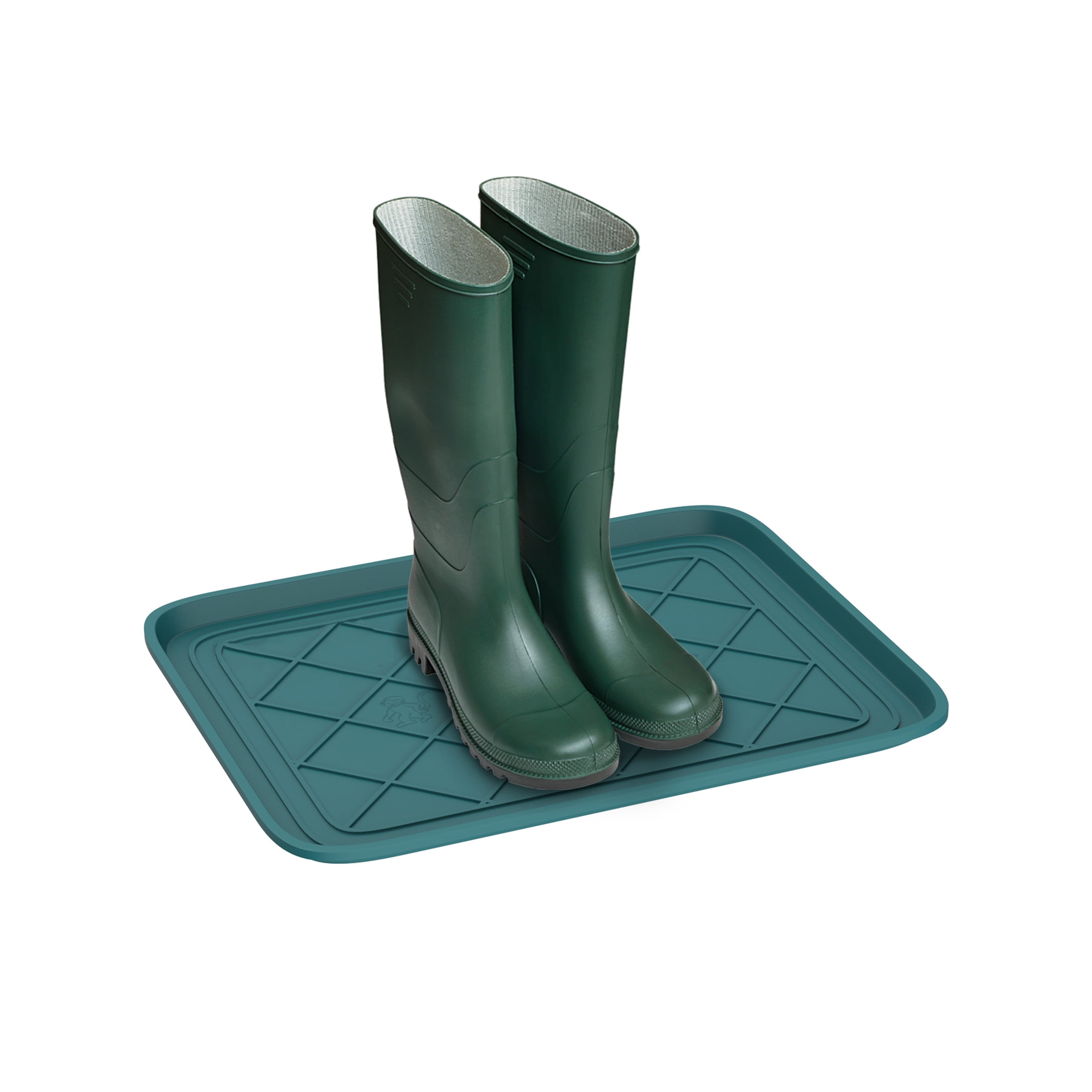 All Weather Boot Tray - Small Water Resistant Plastic Utility Shoe Mat for Indoor and Outdoor
