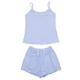 thumbnail image 3 of xiaxaixu Ensemble Pyjama Femme Camisole Sans Manches avec Short Élastique à la Taille, 3 of 9