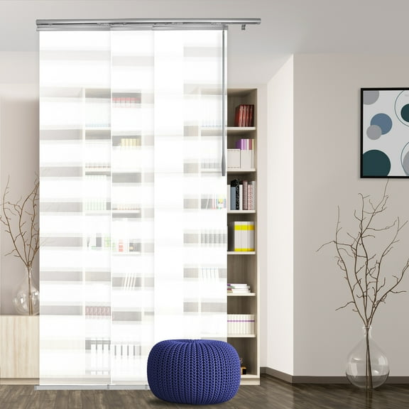 Domovina 3 Panel Track Vertical Blinds, Adjustable 36-66"W x 116"H - Kindal
