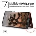 thumbnail image 3 of FIEWESEY for Samsung Galaxy S22 Ultra Wallet Case with Card Holder, PU Leather Kickstand Card Slots Case, Double Magnetic Clasp Durable Shockproof Cover for Samsung Galaxy S22 Ultra(Brown), 3 of 9